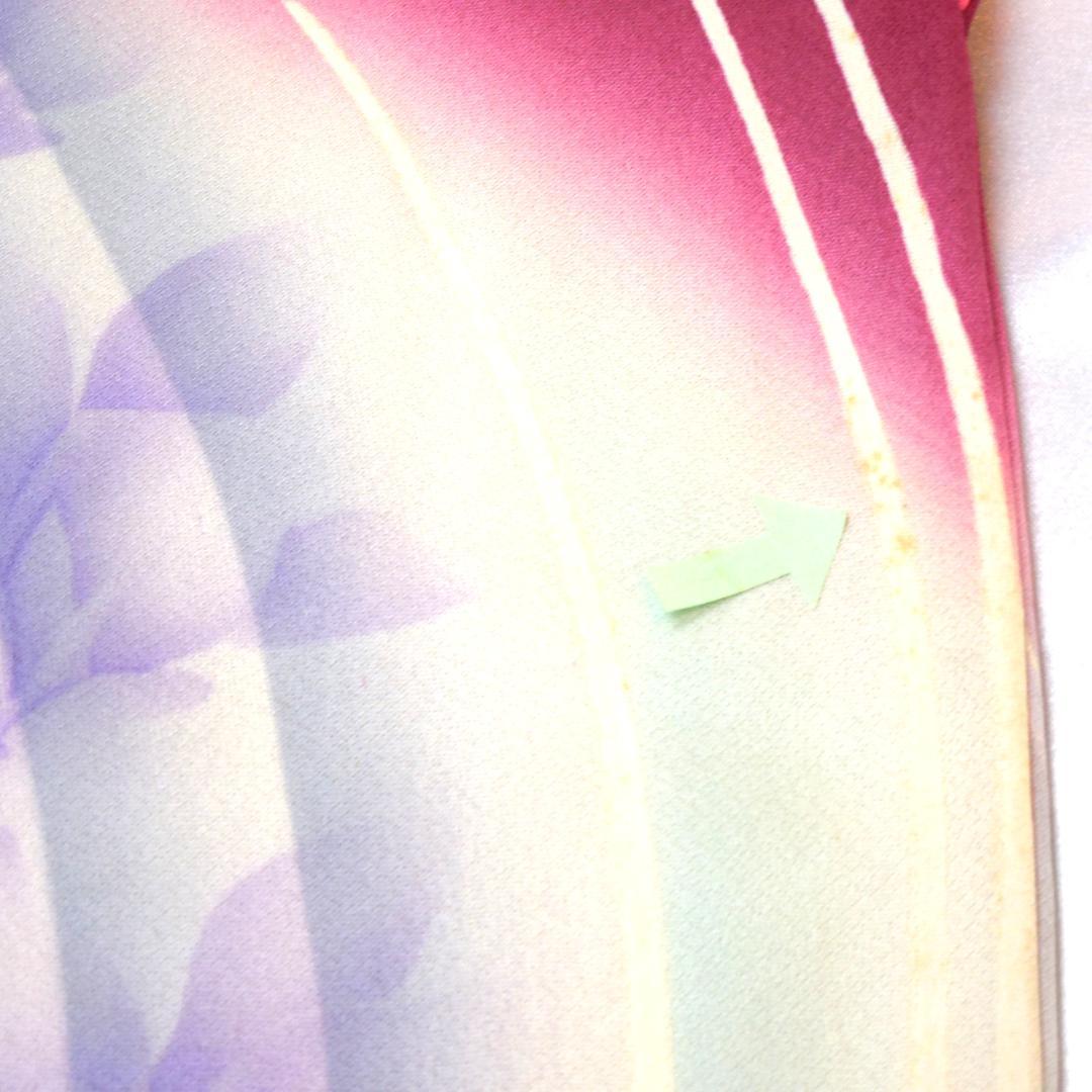 美品★振袖フルセット　正絹　成人式　振袖　7点セット　Mサイズ　レッド系　花柄