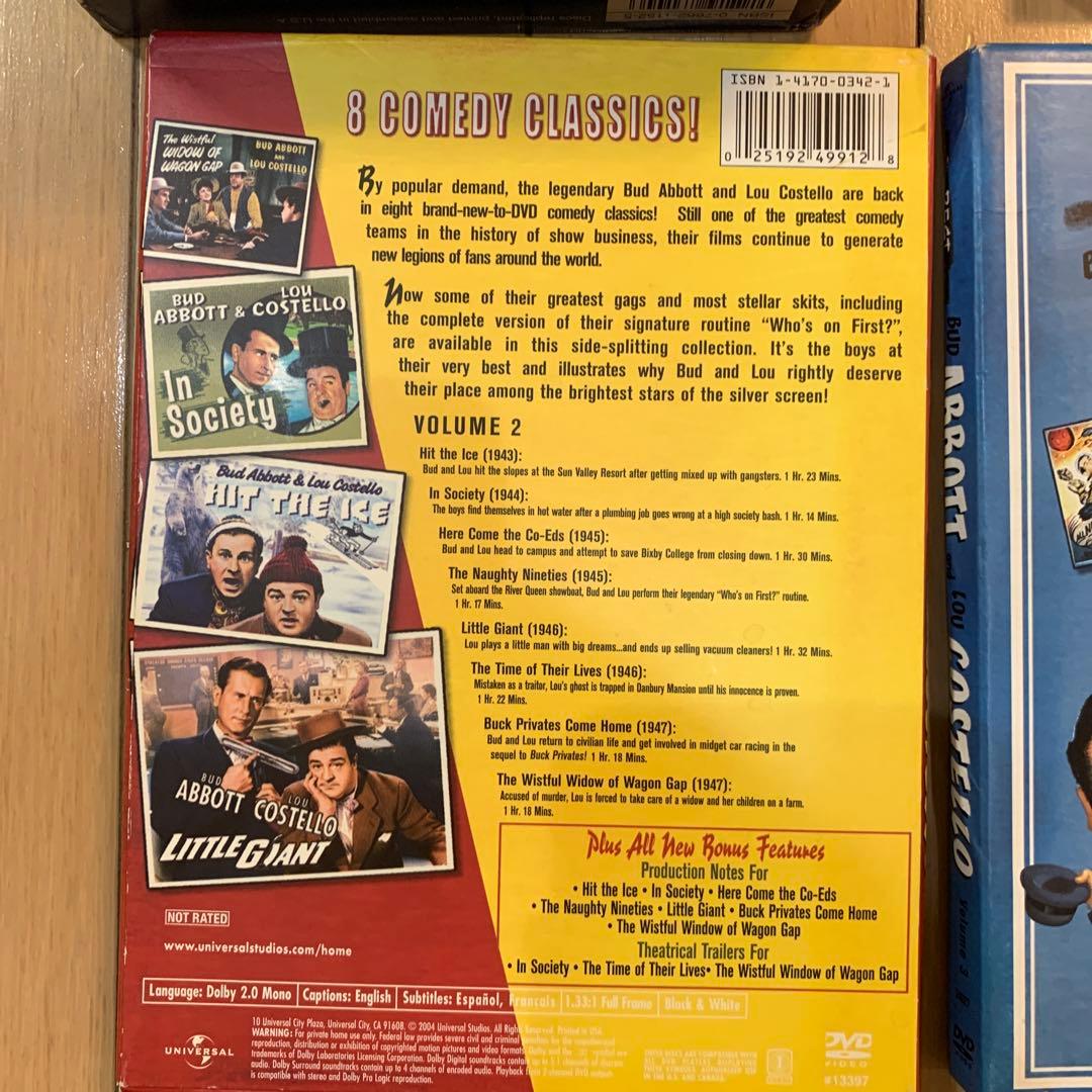Abbott & Costello アボットとコステロDVD セット　まとめ売り
