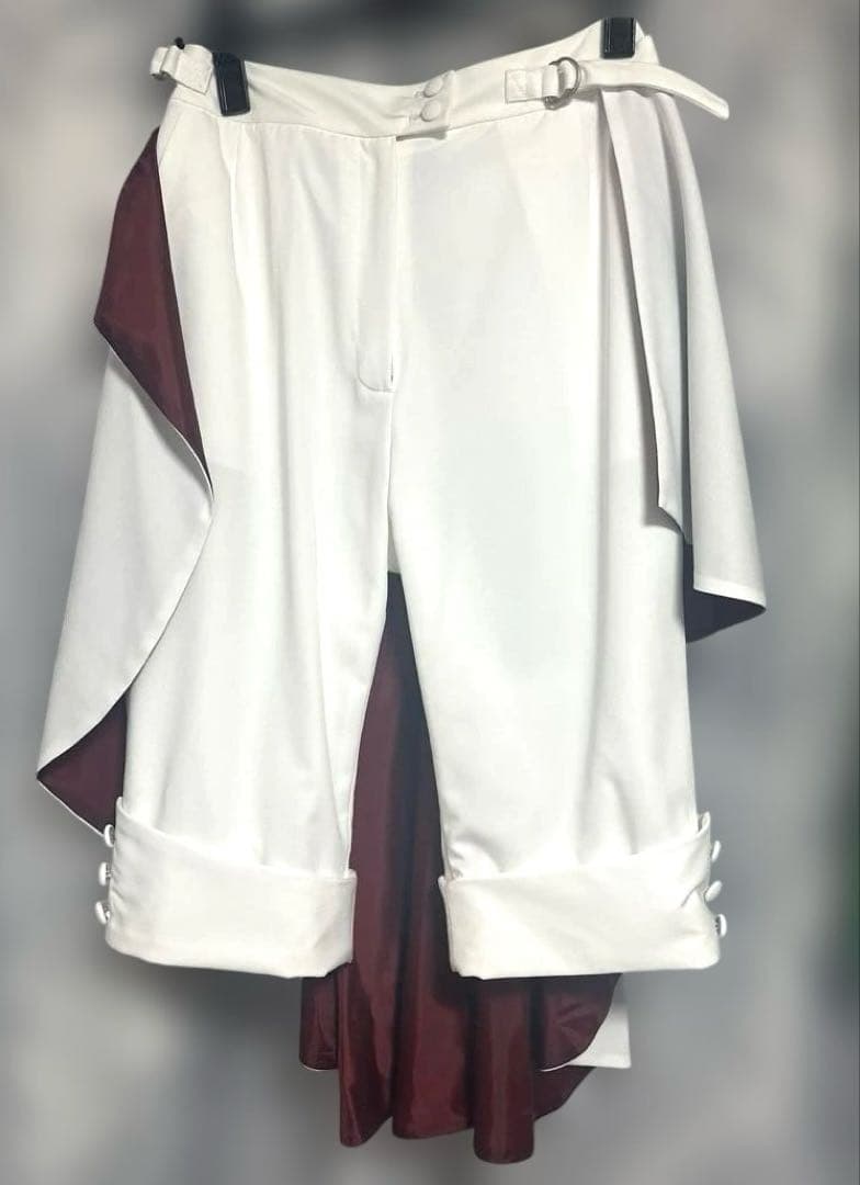 【1/4まで】ATELIERBOZ フィリベールパンツ ホワイト×ボルドー