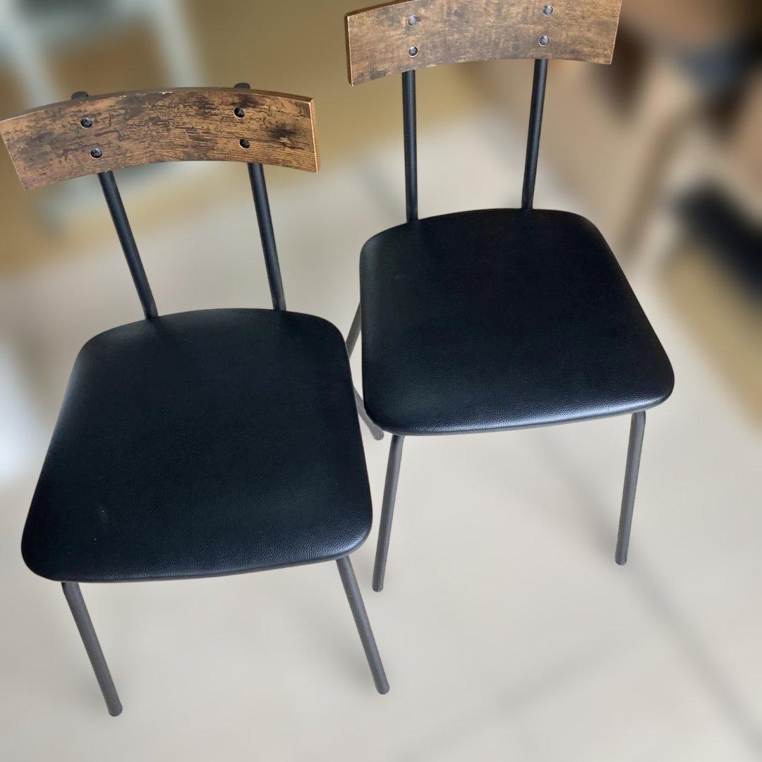 ニトリ DC STAIN MBR ダイニングチェア2脚セット