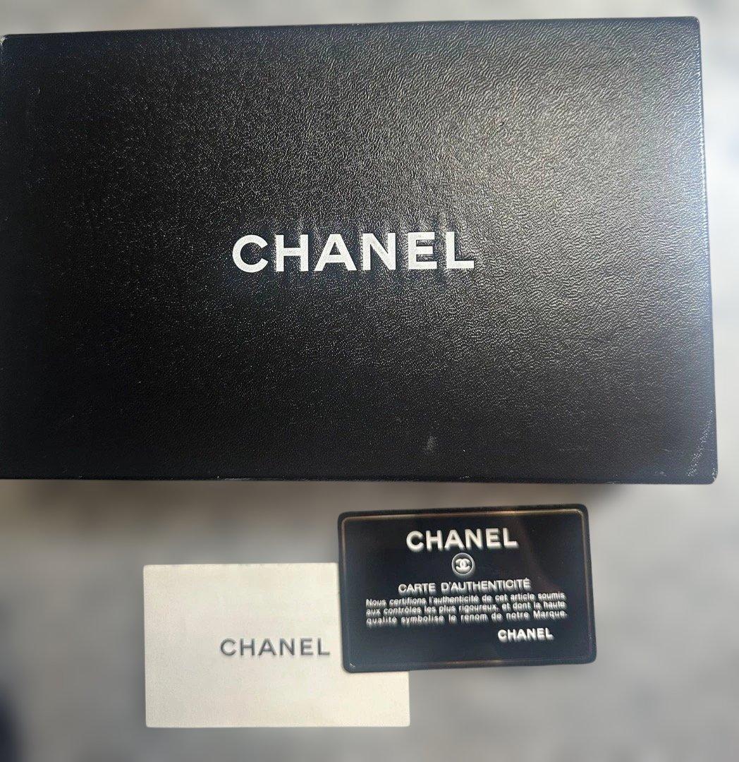 【正規品】CHANEL シャネル カメリア 二つ折り財布 ブラック×シルバー