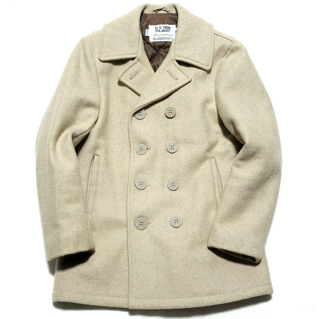 【希少色】Schott　ピーコート メルトン アメリカ製 740N キルティング
