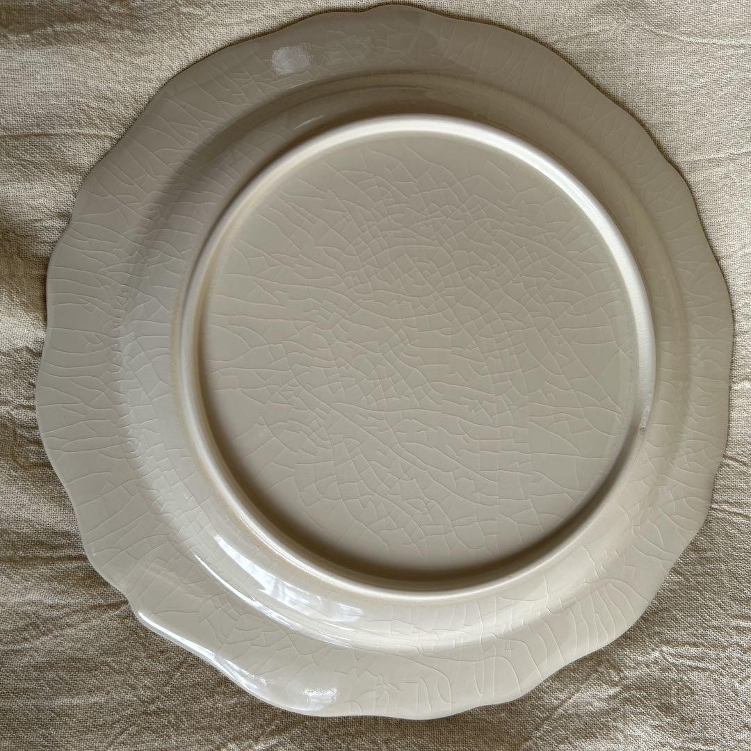 石川隆児　花リムプレート 貫入