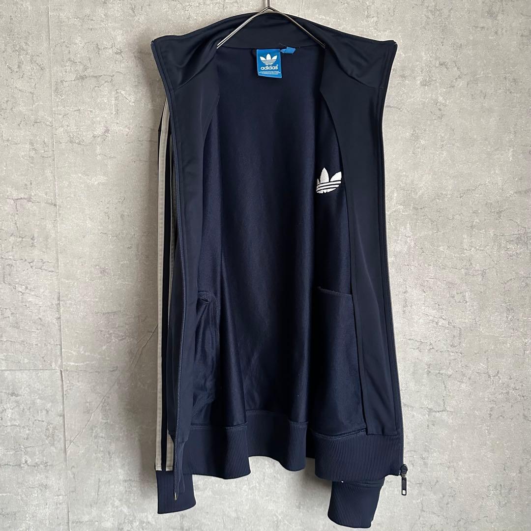 アディダス　トラックジャケット　ファイヤーバード　ジャージ　刺繍　ネイビー　XL
