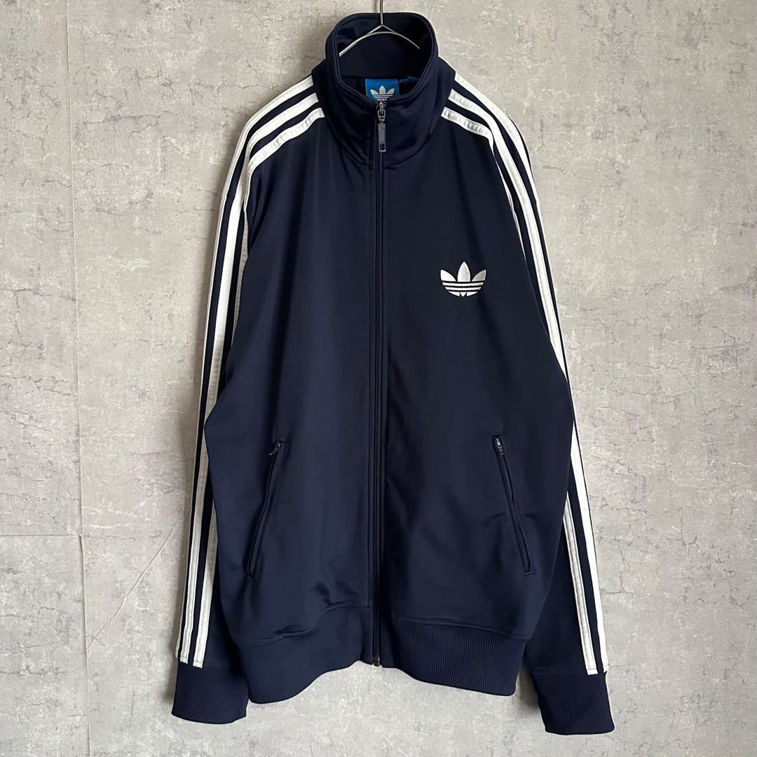 アディダス　トラックジャケット　ファイヤーバード　ジャージ　刺繍　ネイビー　XL