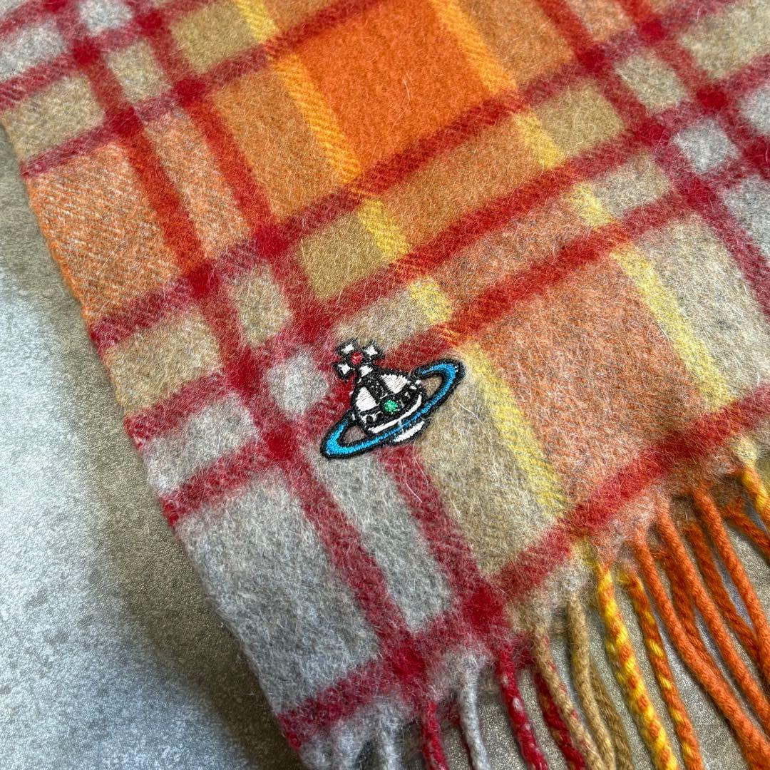 【美品】ヴィヴィアンウエストウッド カシミヤ マフラー オーブ 美色 レディース