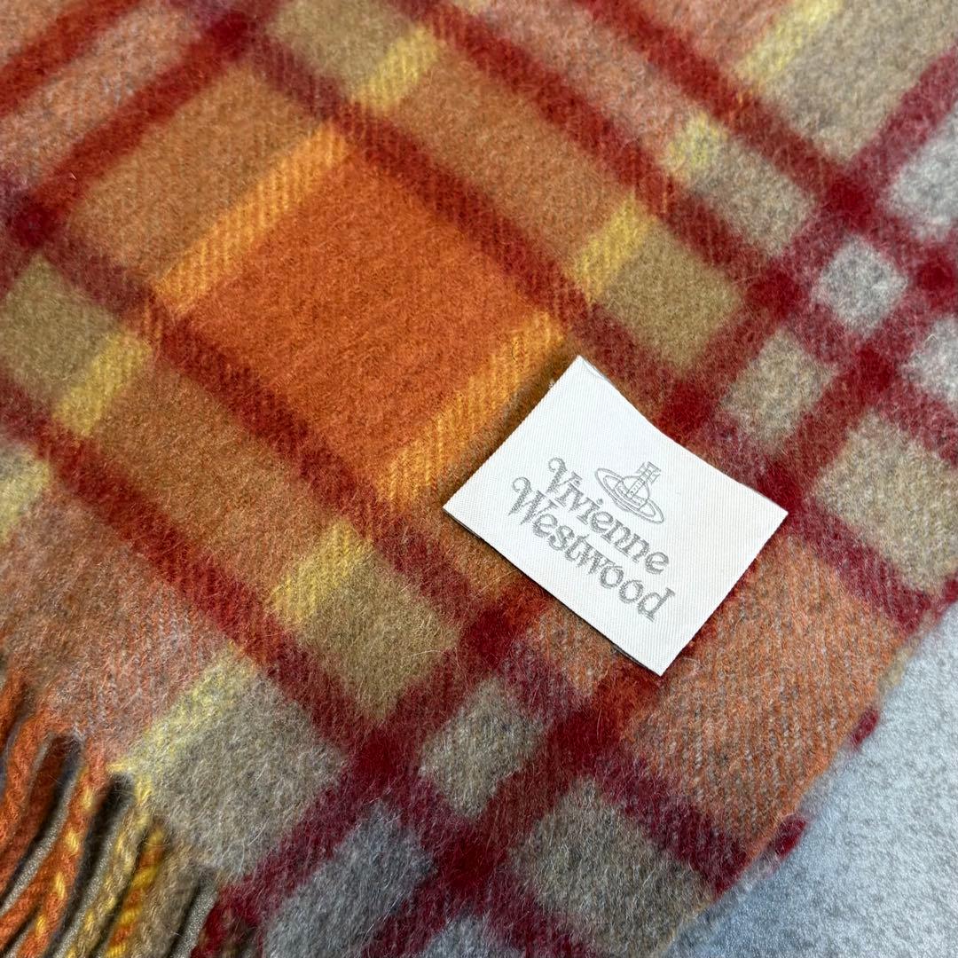 【美品】ヴィヴィアンウエストウッド カシミヤ マフラー オーブ 美色 レディース