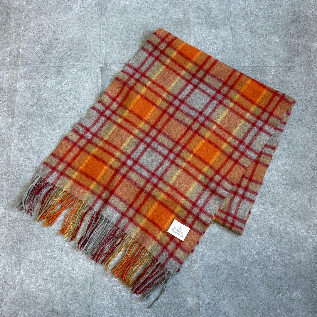 【美品】ヴィヴィアンウエストウッド カシミヤ マフラー オーブ 美色 レディース