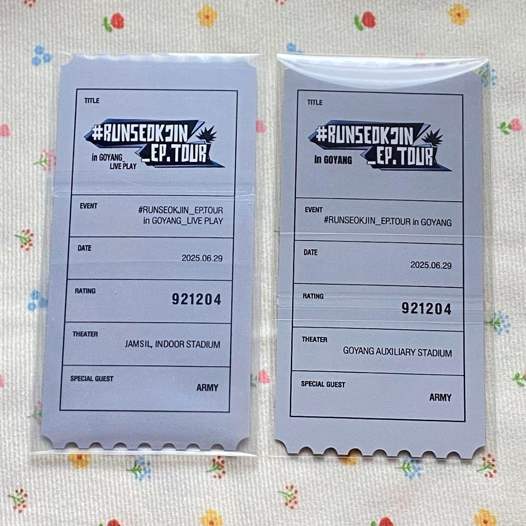 ジンRUNSEOKJIN_EP.TOUR in GOYANG 6/29トレカ2種