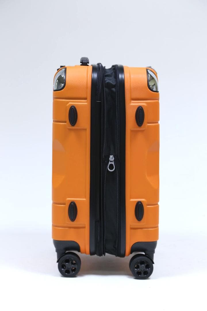 軽量Lサイズ　静音8輪　キャリーバッグ　スーツケース　キャリーケース オレンジ