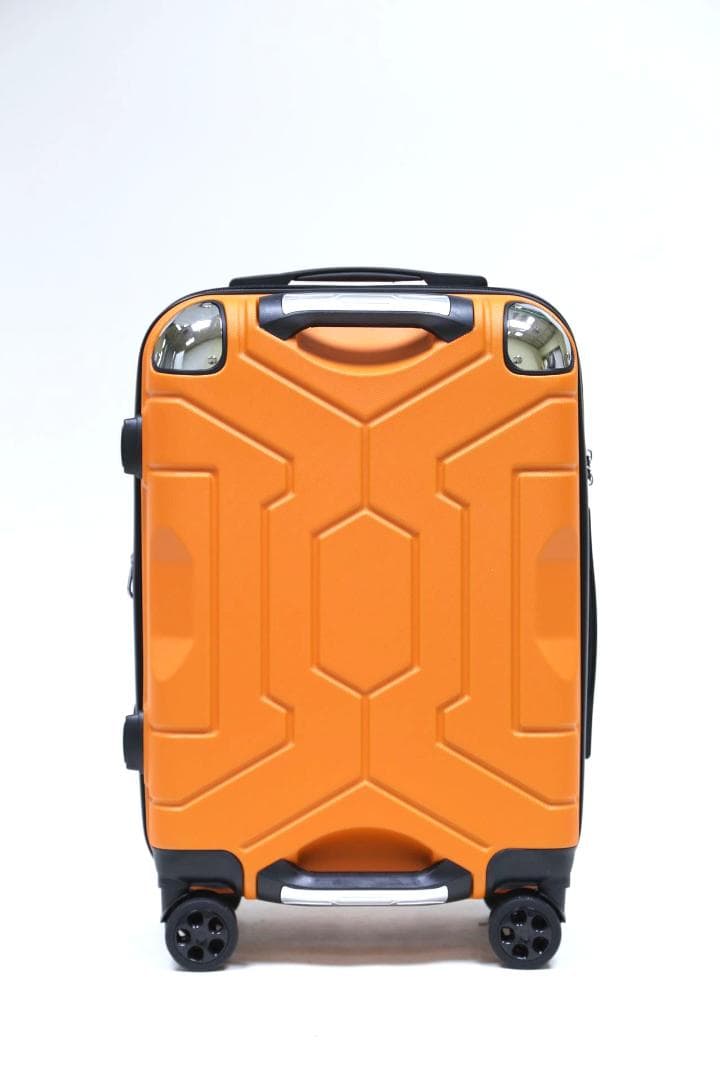 軽量Lサイズ　静音8輪　キャリーバッグ　スーツケース　キャリーケース オレンジ