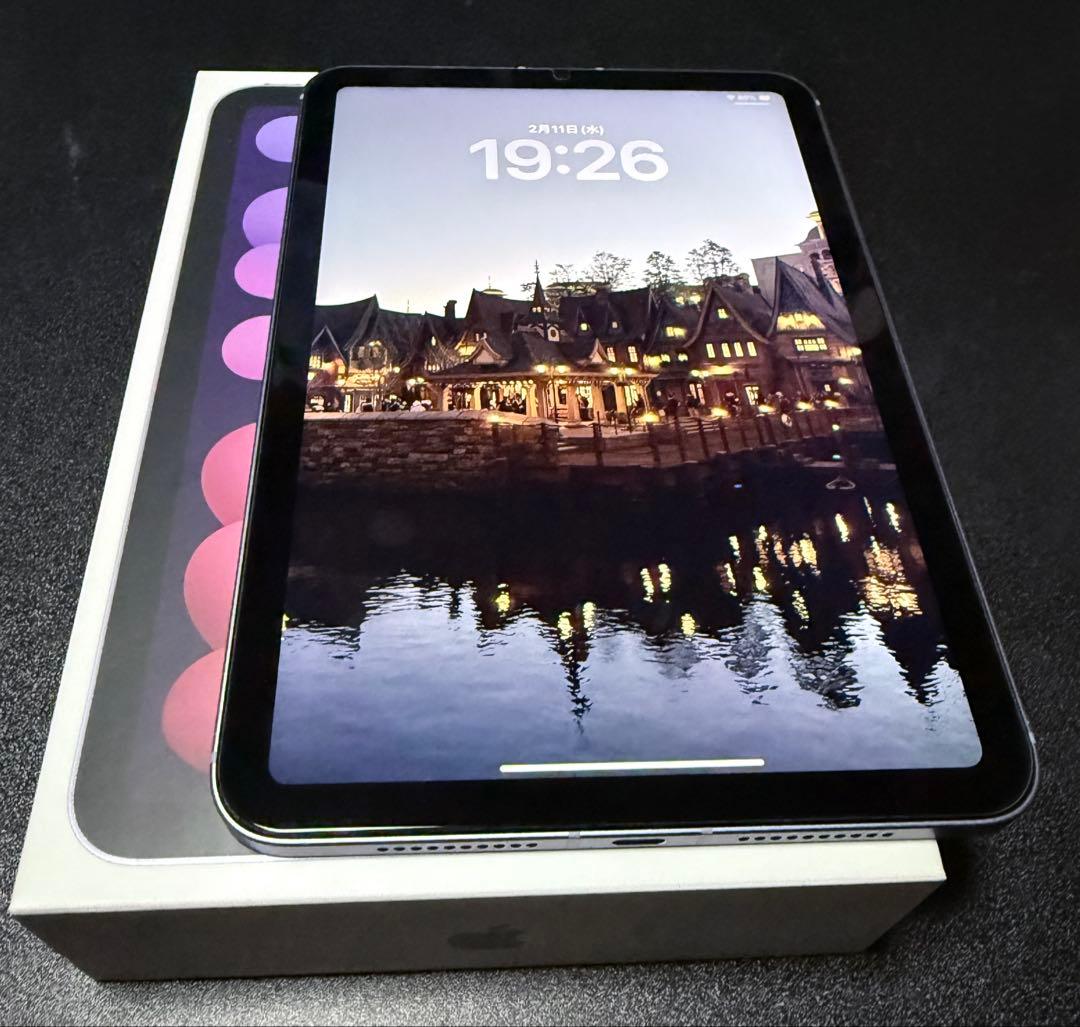 iPad mini 第6世代　パープル　セルラーモデル　64GB 美品　87%
