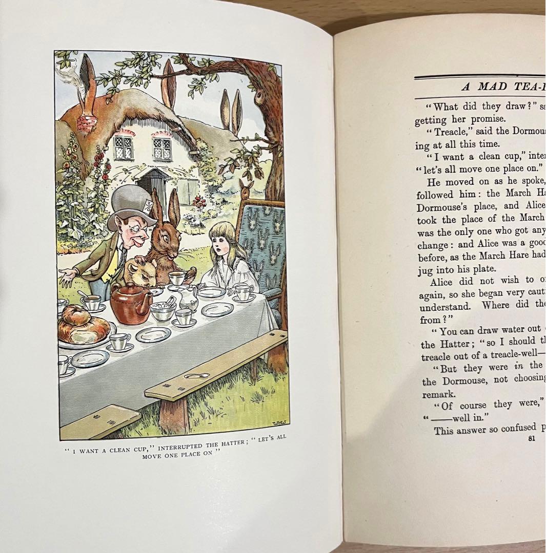 No.232 古書 洋書 アンティーク 不思議の国のアリス