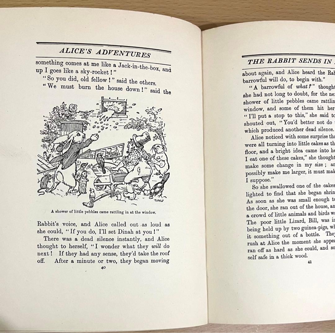 No.232 古書 洋書 アンティーク 不思議の国のアリス