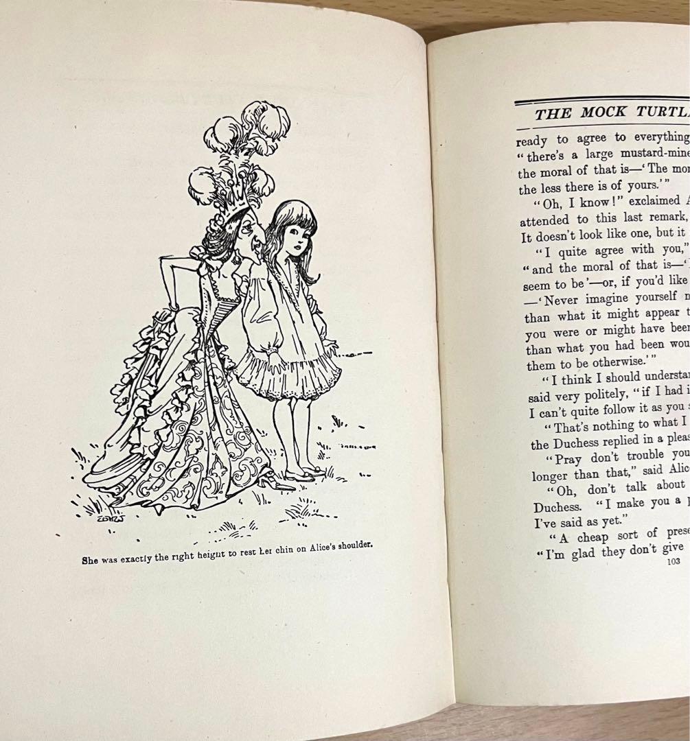 No.232 古書 洋書 アンティーク 不思議の国のアリス