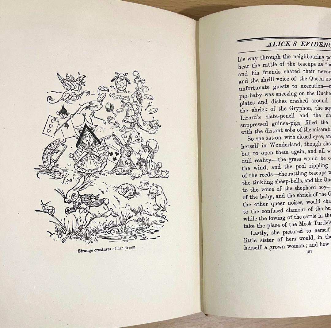 No.232 古書 洋書 アンティーク 不思議の国のアリス