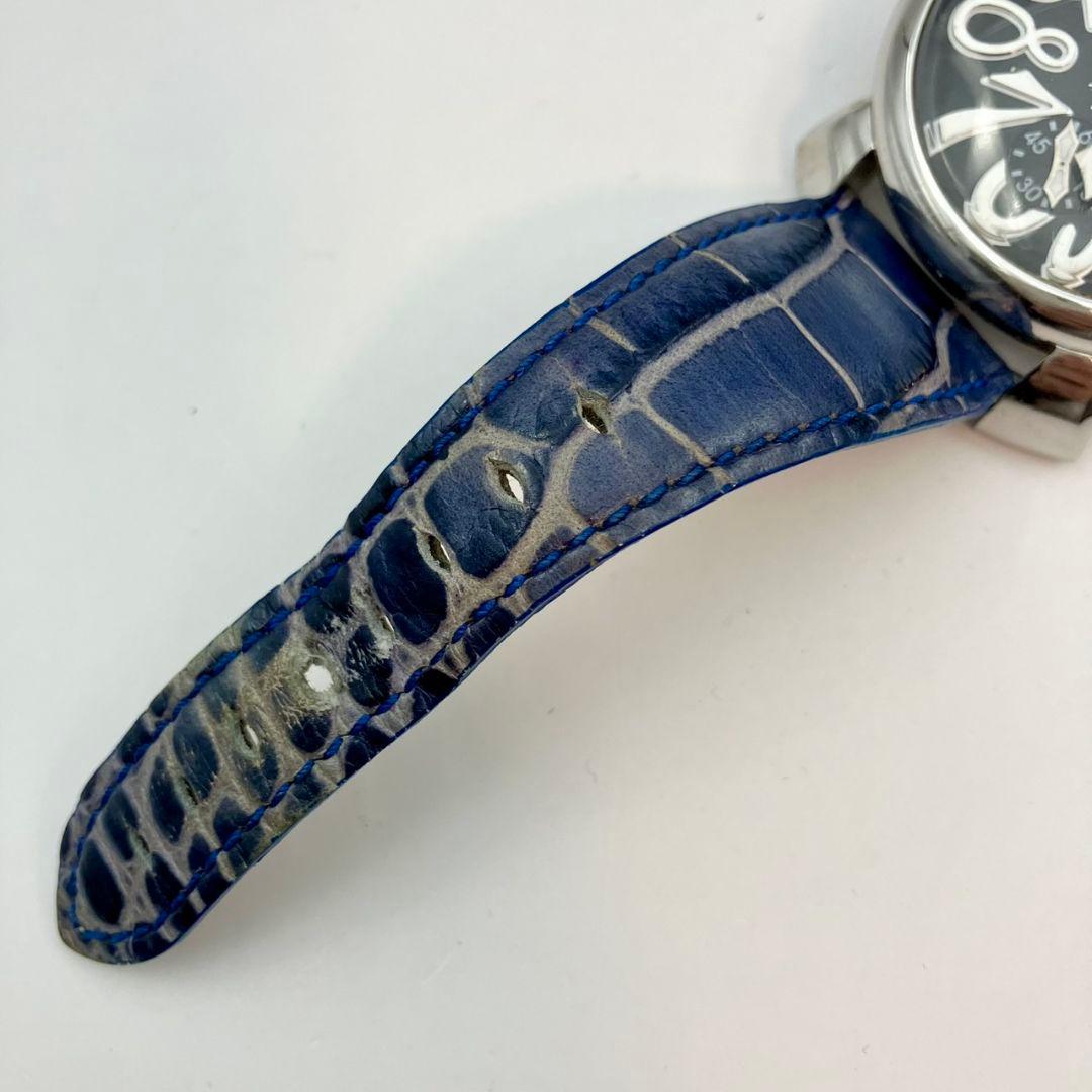 【稼働品】GAGAMILANO ガガミラノ 腕時計 手巻き式 マヌアーレ48 黒