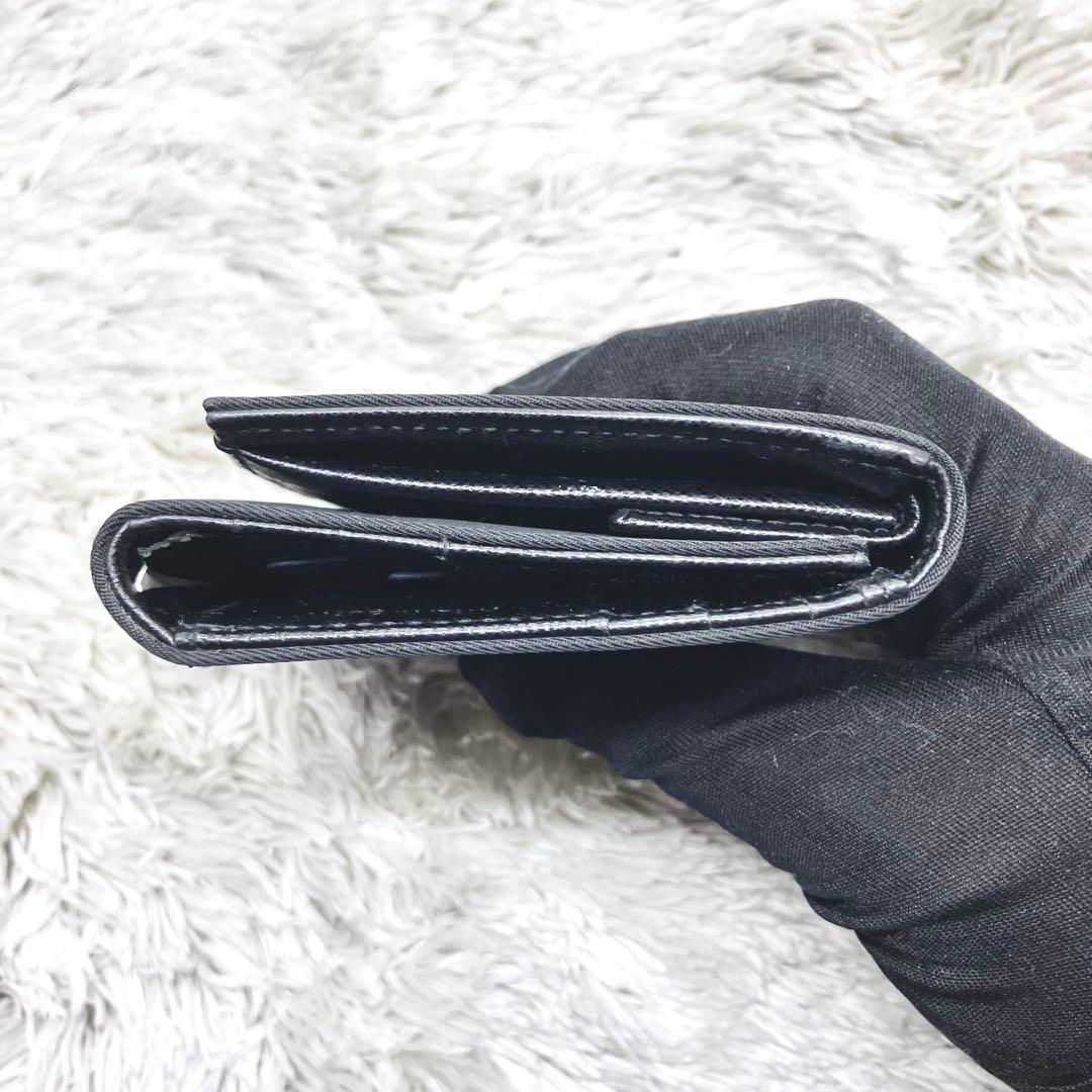 未使用級✨ PRADA 三つ折り財布 ナイロン 三角ロゴ ブラック テスート