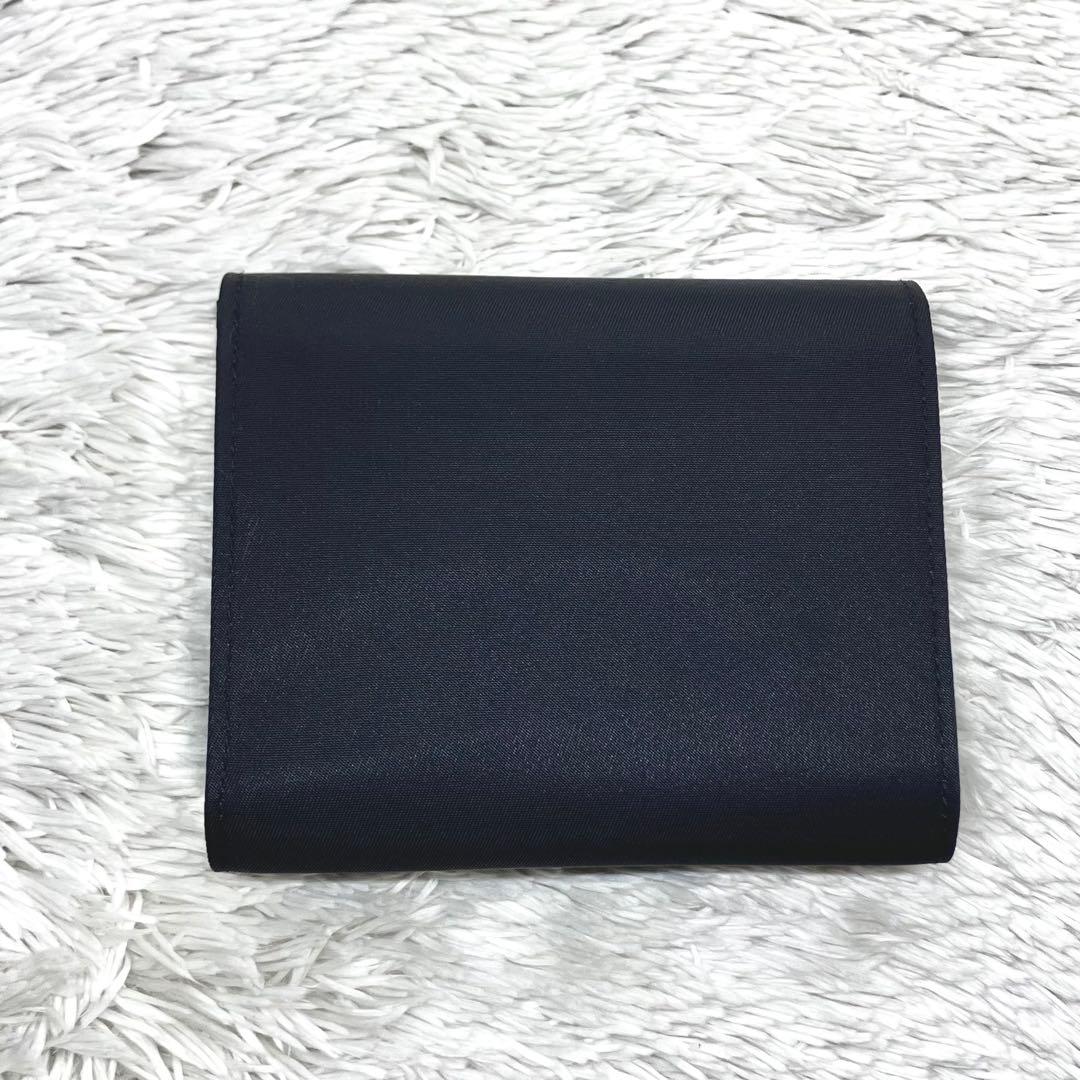未使用級✨ PRADA 三つ折り財布 ナイロン 三角ロゴ ブラック テスート