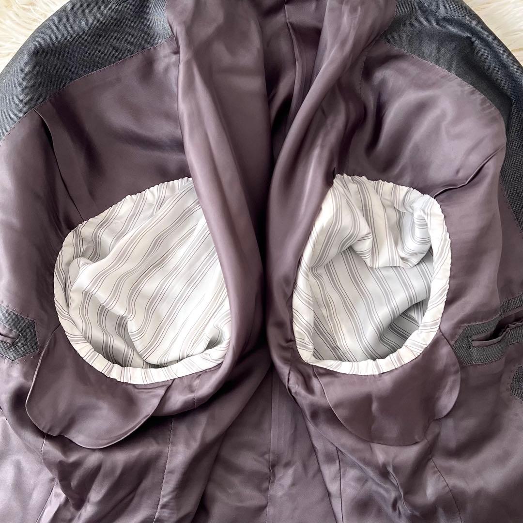 ESTNATION×PIACENZA 高級シルク混スーツ シルバー 50