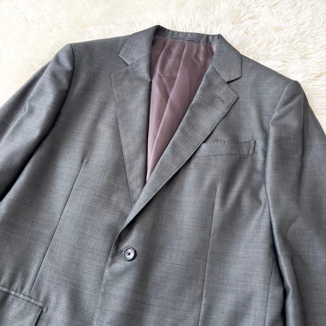 ESTNATION×PIACENZA 高級シルク混スーツ シルバー 50