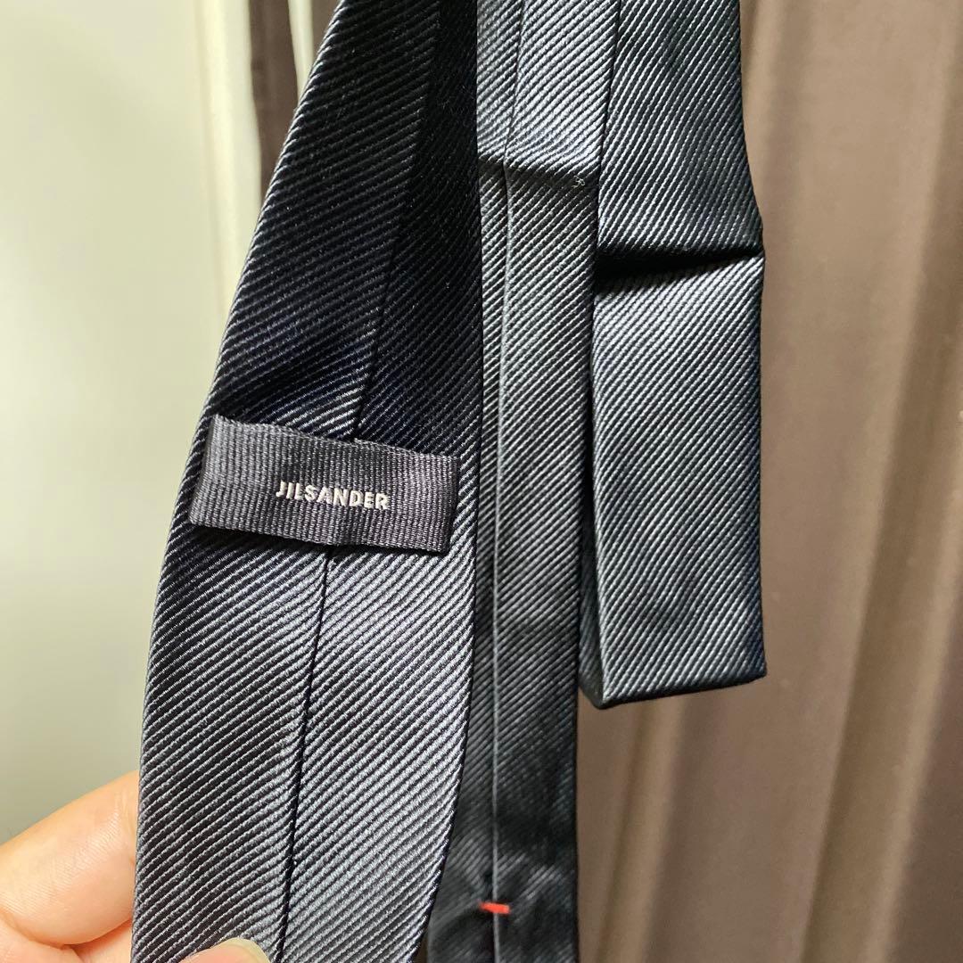 20%値引き　JIL SANDER 黒 シルク ネクタイ