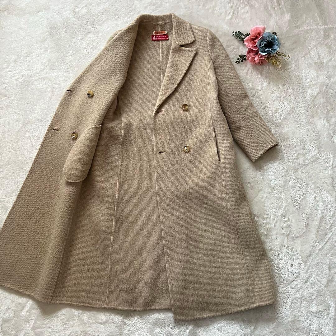 マックスマーラSPORTMAX アルパカ　キャメル　ウール女優襟ロングコート L