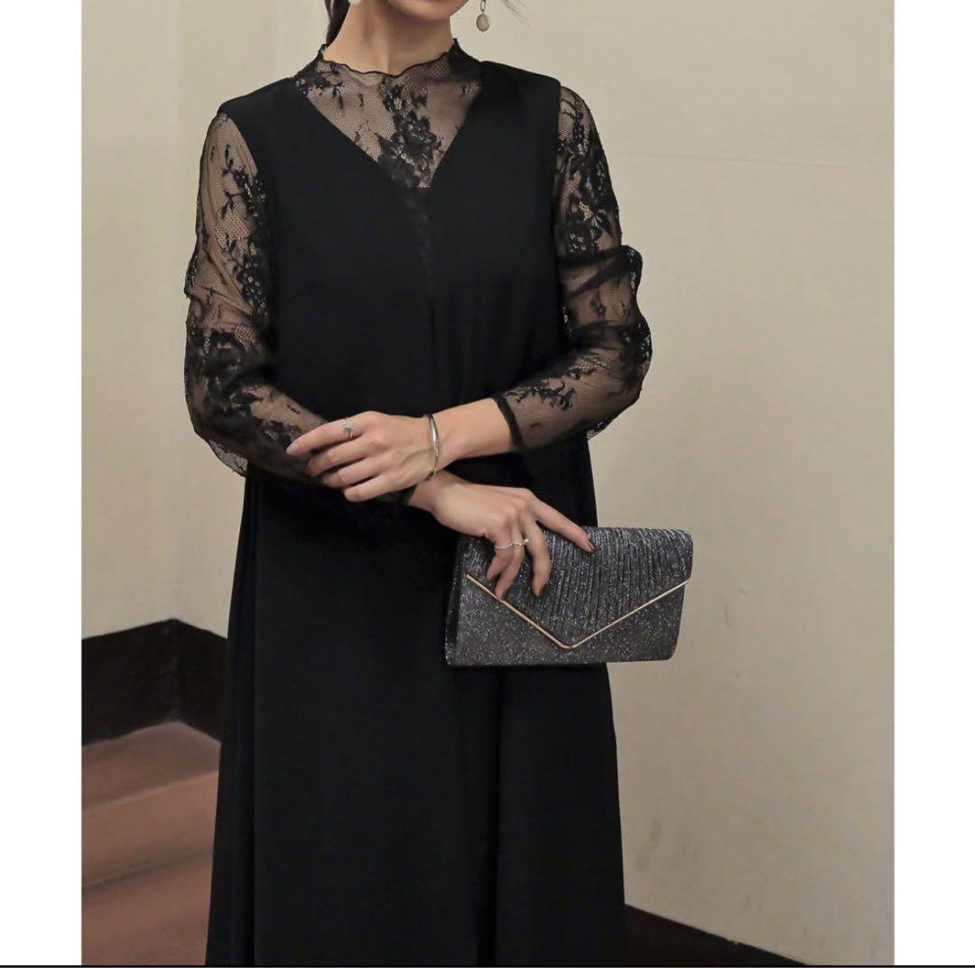 エピック デイEPIC DAY 【美品】レースAラインロングドレス LL