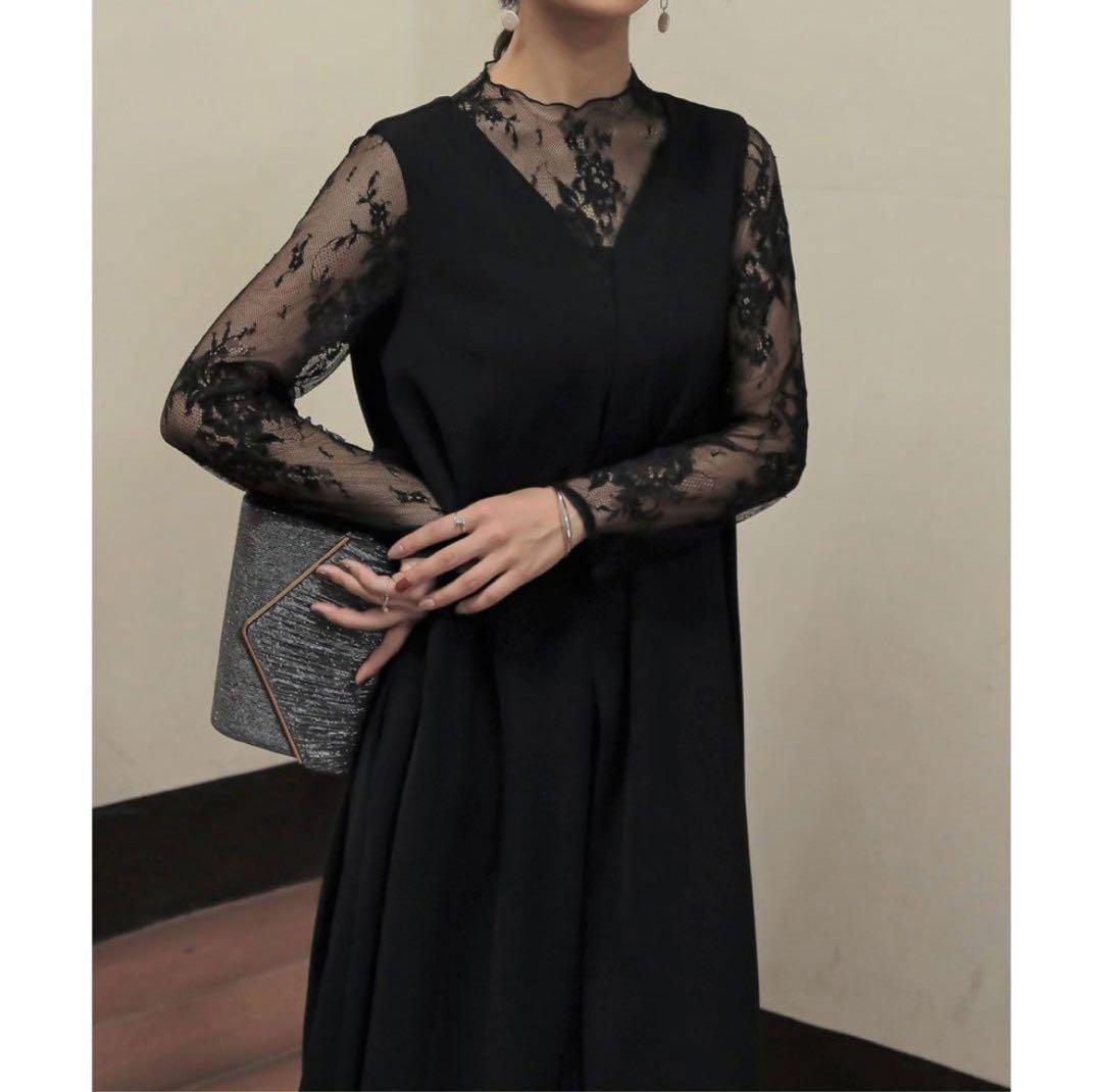 エピック デイEPIC DAY 【美品】レースAラインロングドレス LL