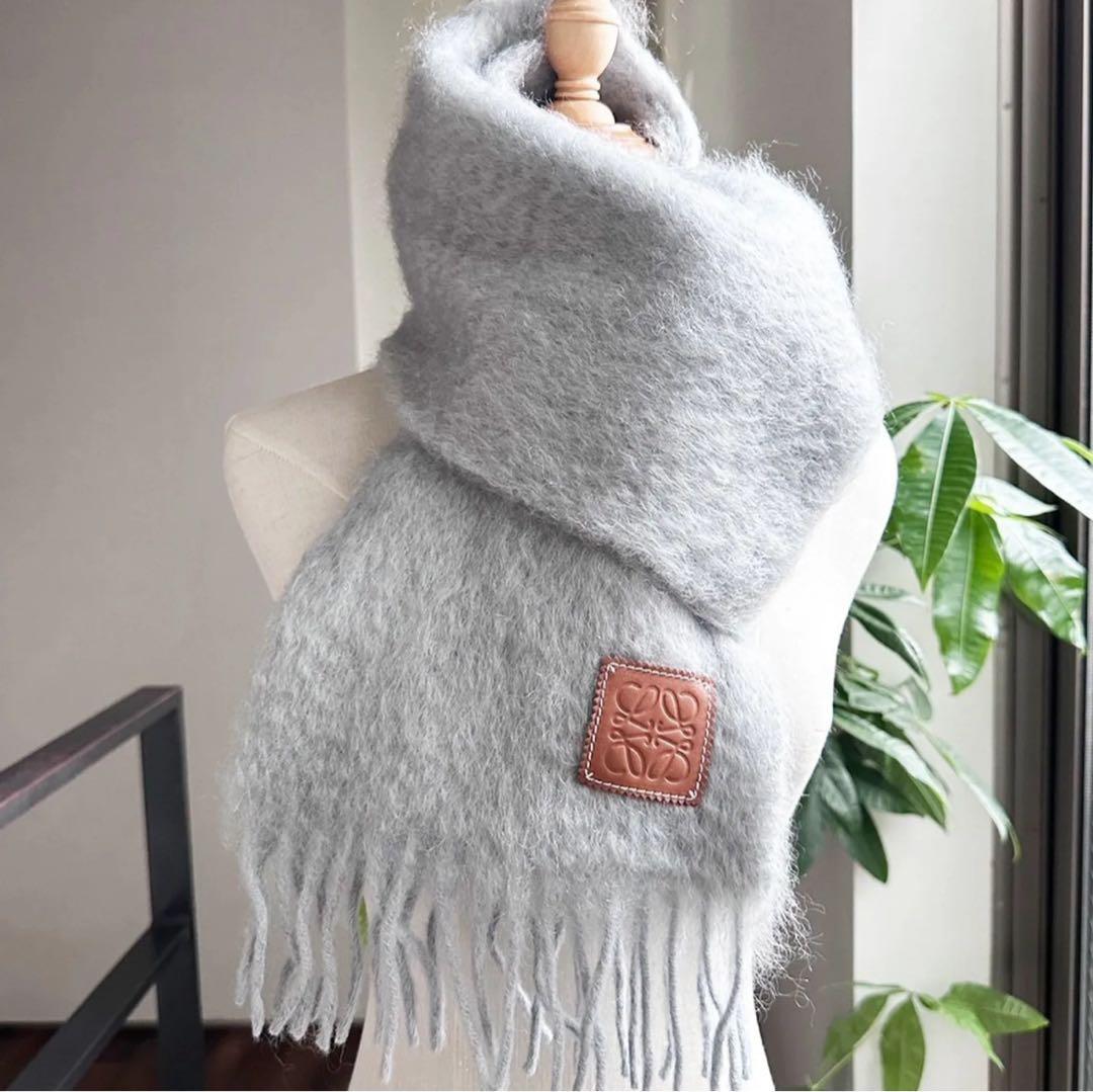 (たらこさん専用)【ボックス付】LOEWE マフラー グレー