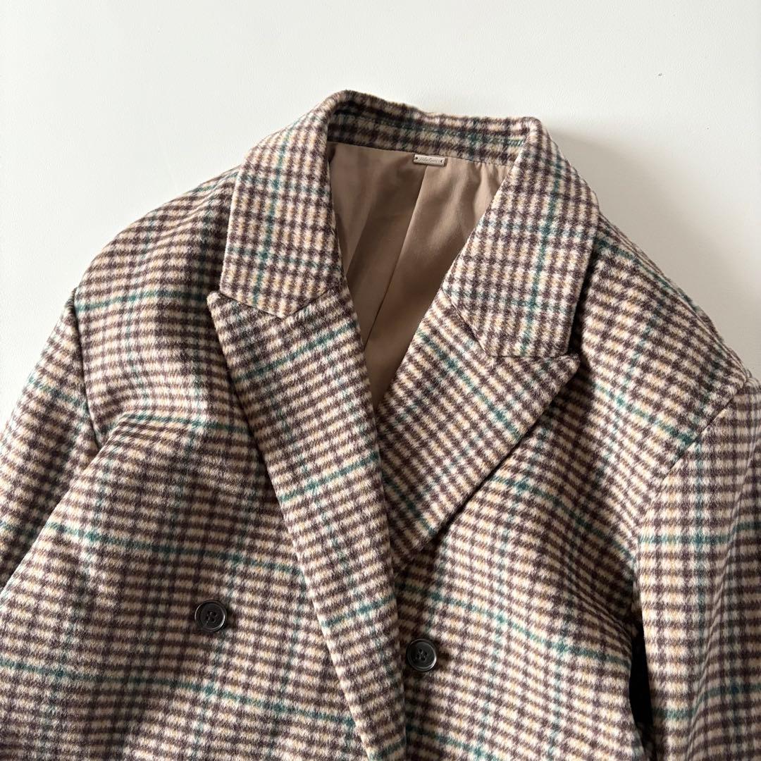 新品♡　ミラオーウェン　カシミヤアンゴラ混　テーラードダブルジャケットコート