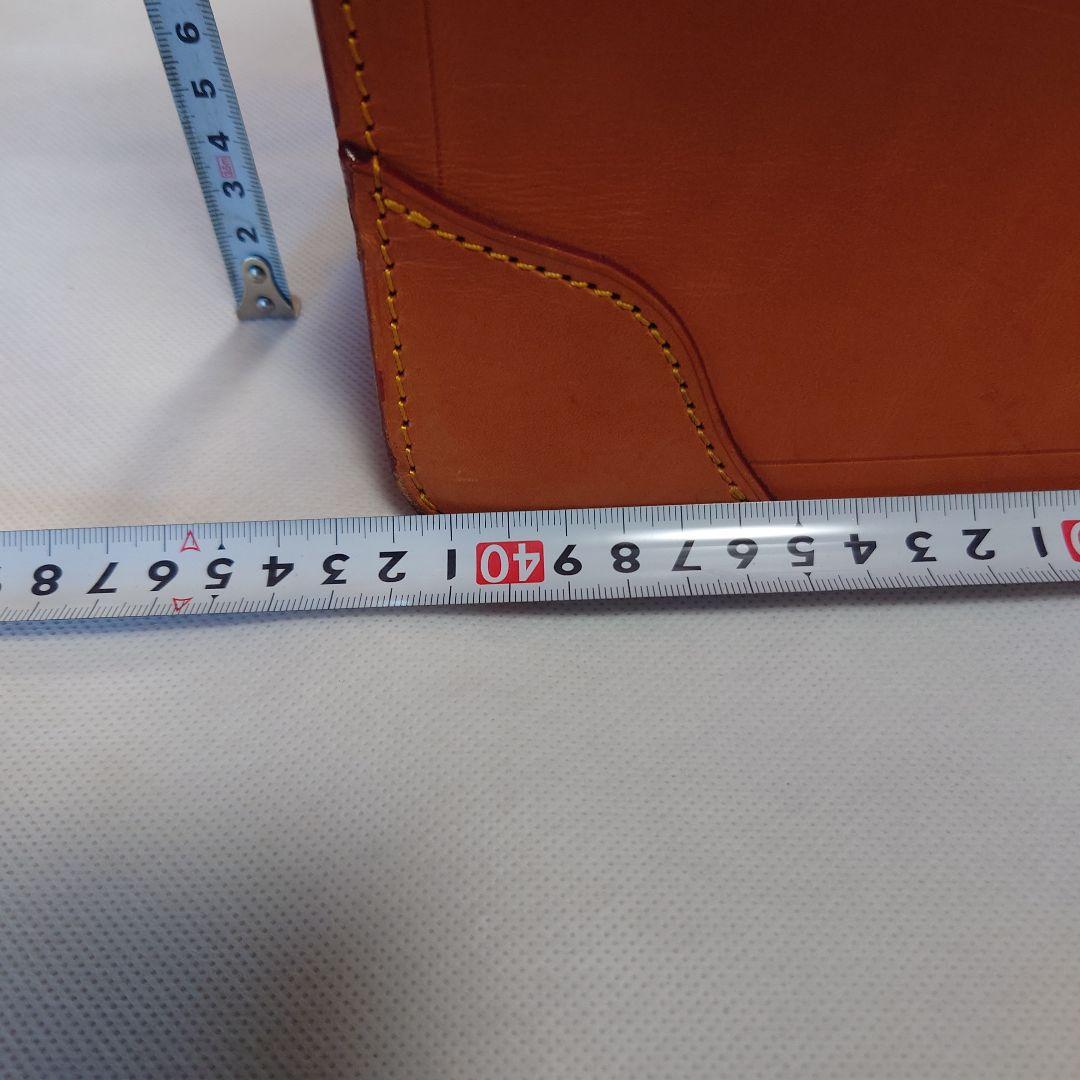 FIVEWOODSオレンジ レザービジネスバッグ（保管袋付き：PRADA）