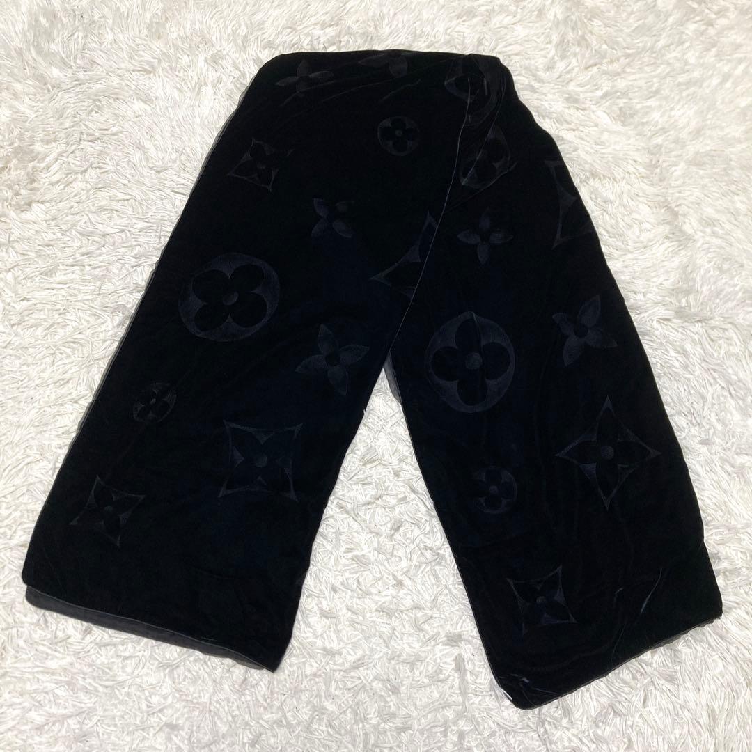 美品✨LOUIS VUITTON モノグラム エシャルプ ベルベット ストール