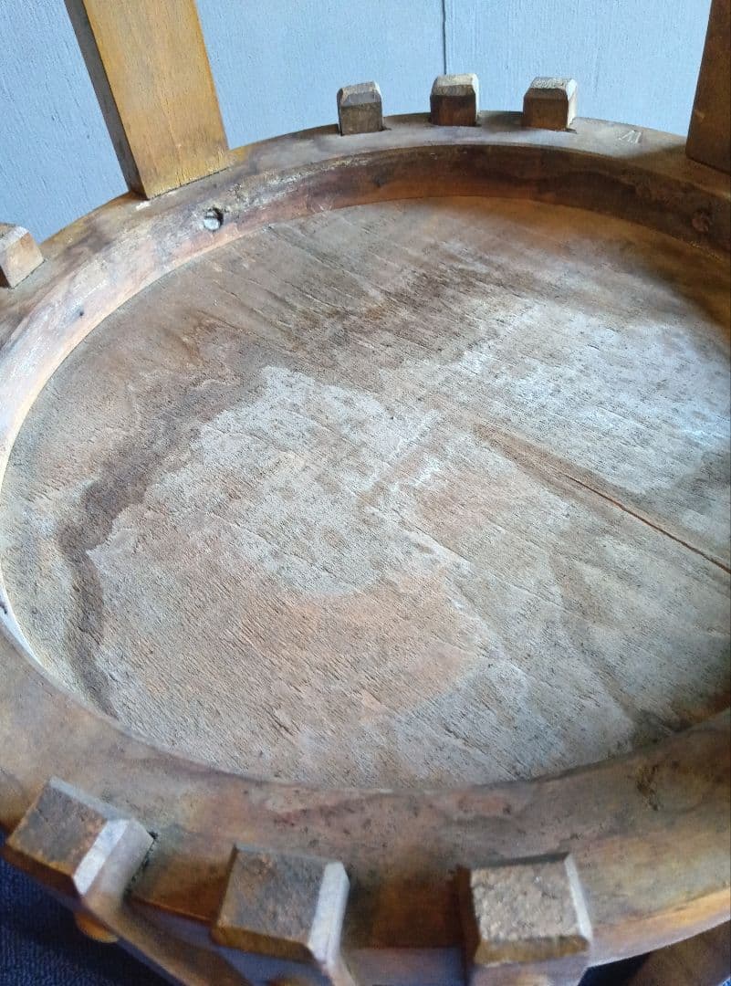 木製手炙り火鉢台　レトロ　ヴィンテージ　昭和　観葉植物