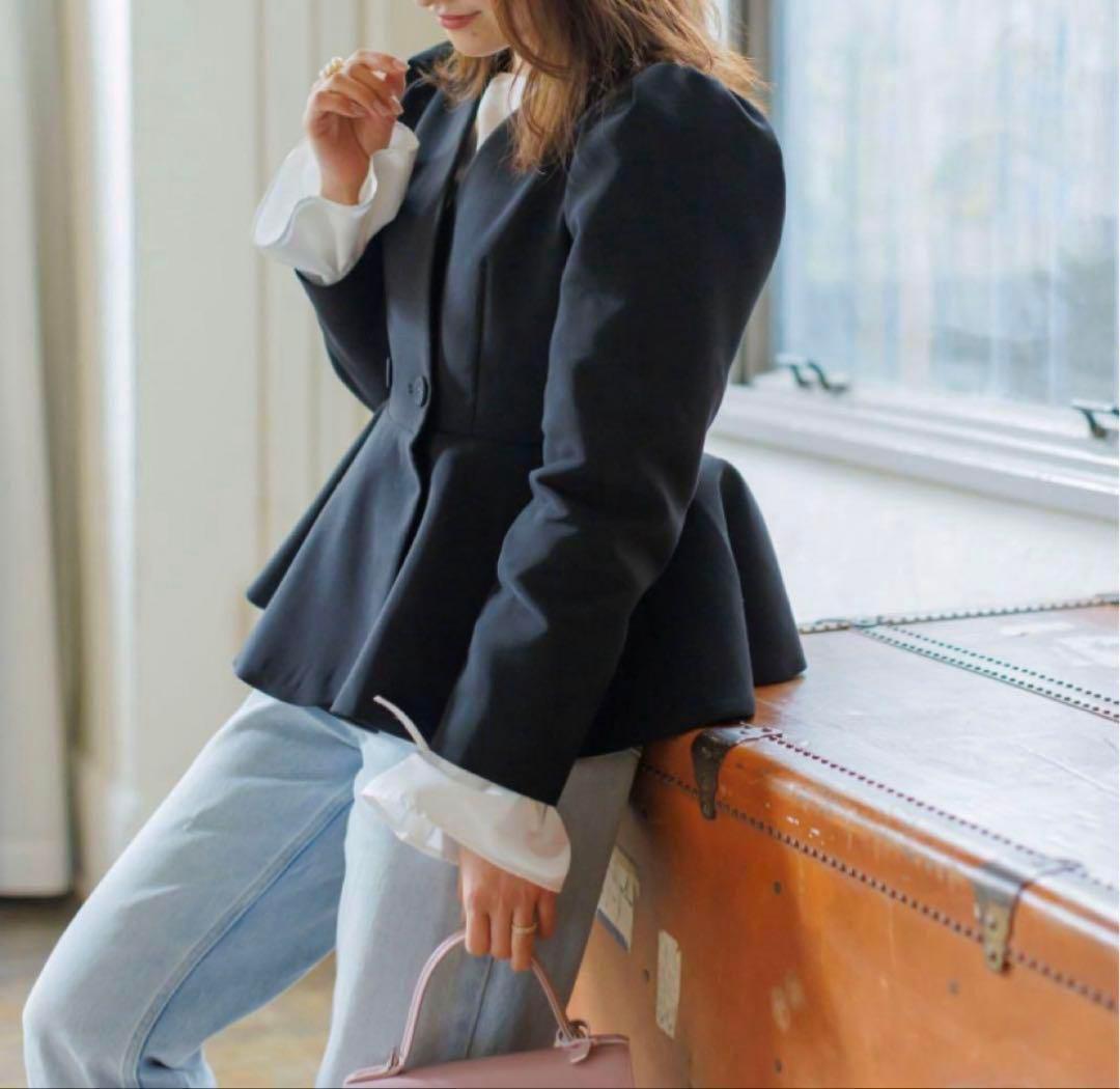 BLUELEA ペプラムジャケット