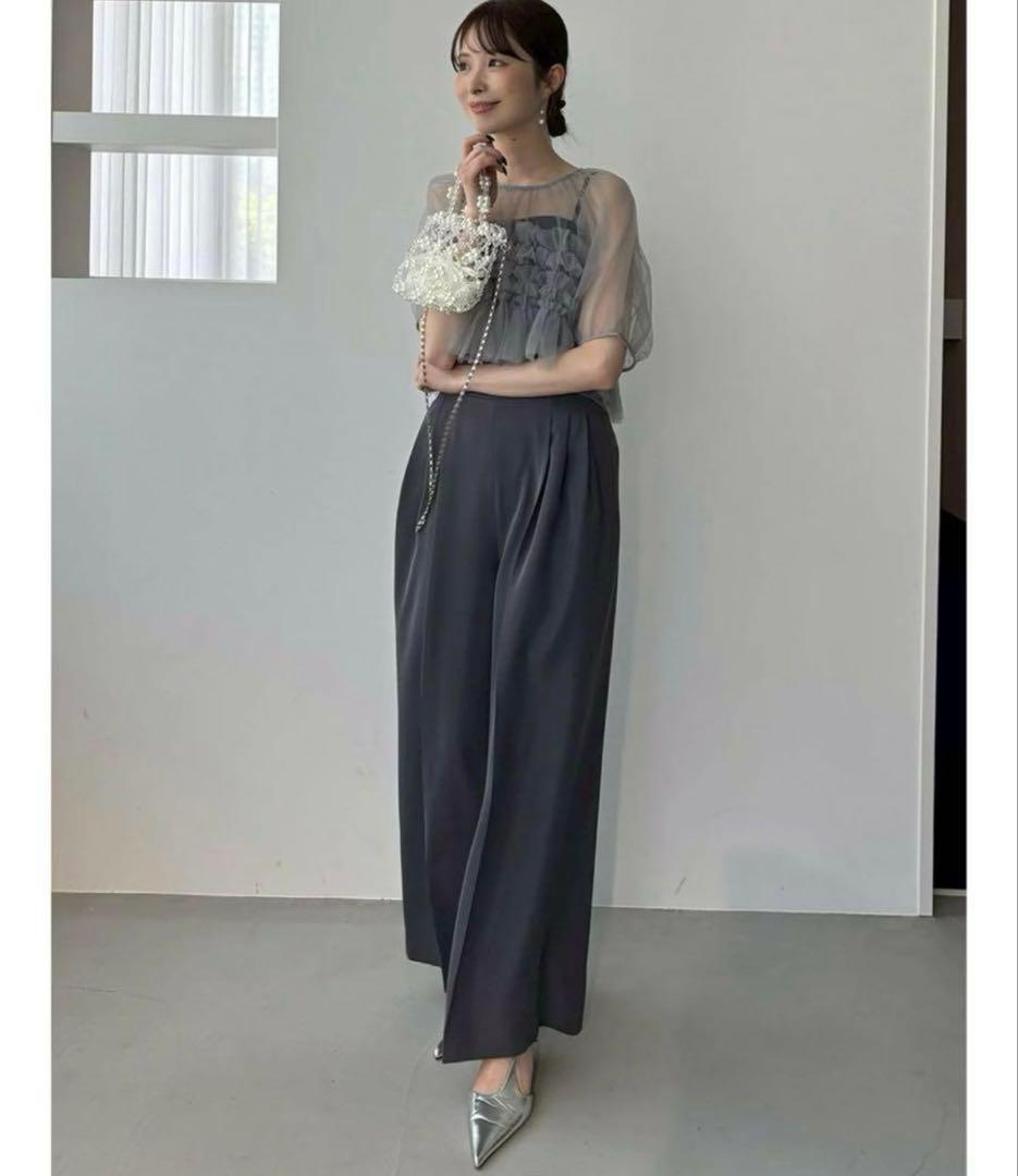 FRAY I.D チュールブラウスセットコンビネゾン CGRY