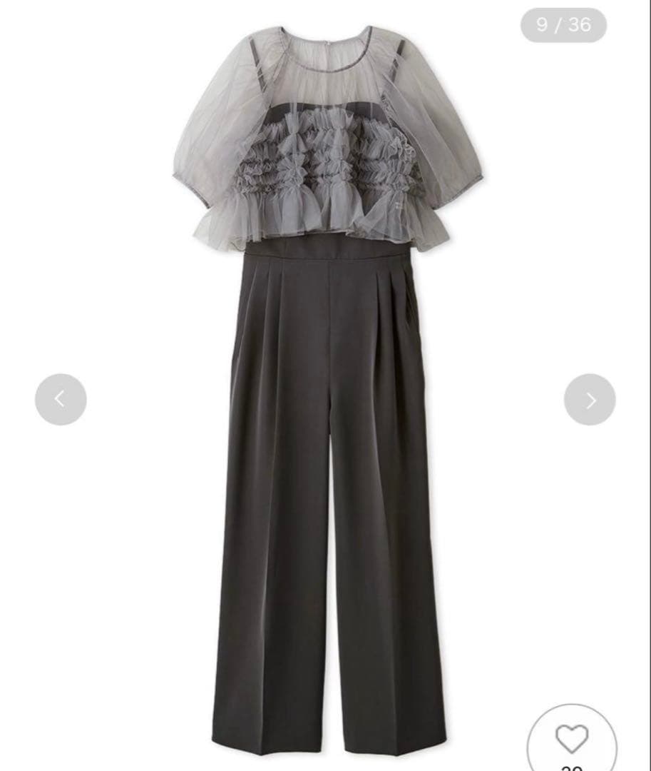 FRAY I.D チュールブラウスセットコンビネゾン CGRY