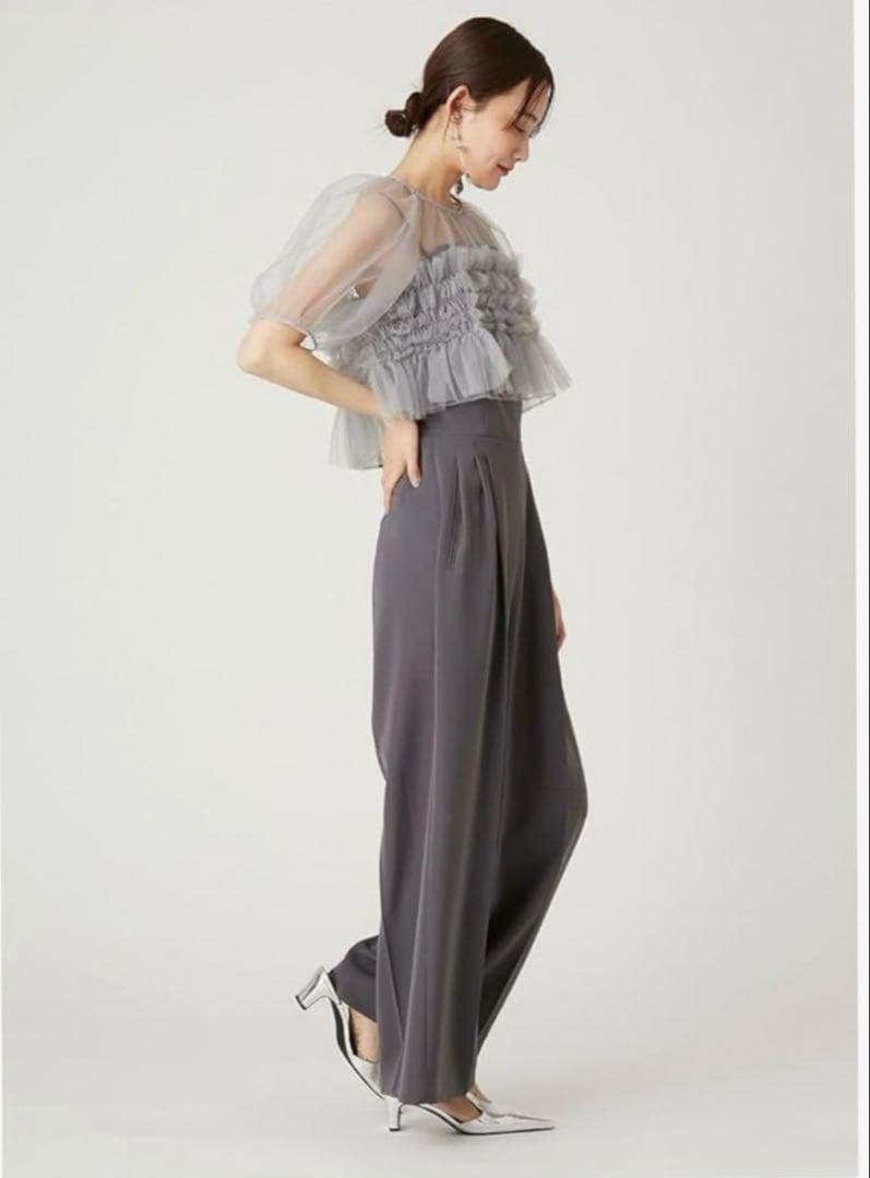 FRAY I.D チュールブラウスセットコンビネゾン CGRY