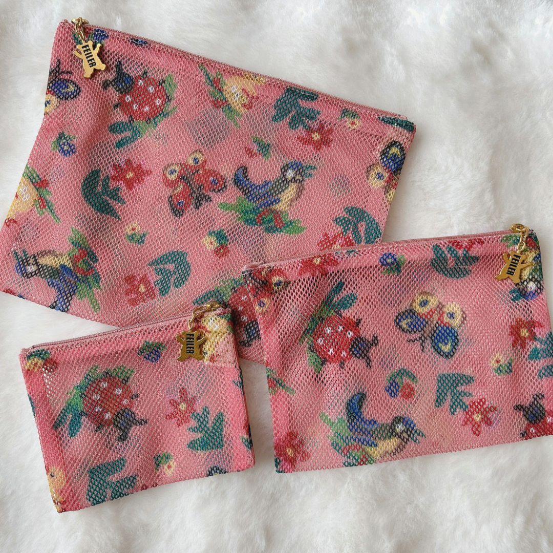 フェイラー　ハイジ柄　メッシュポーチ3点セット✨ピンク　新品