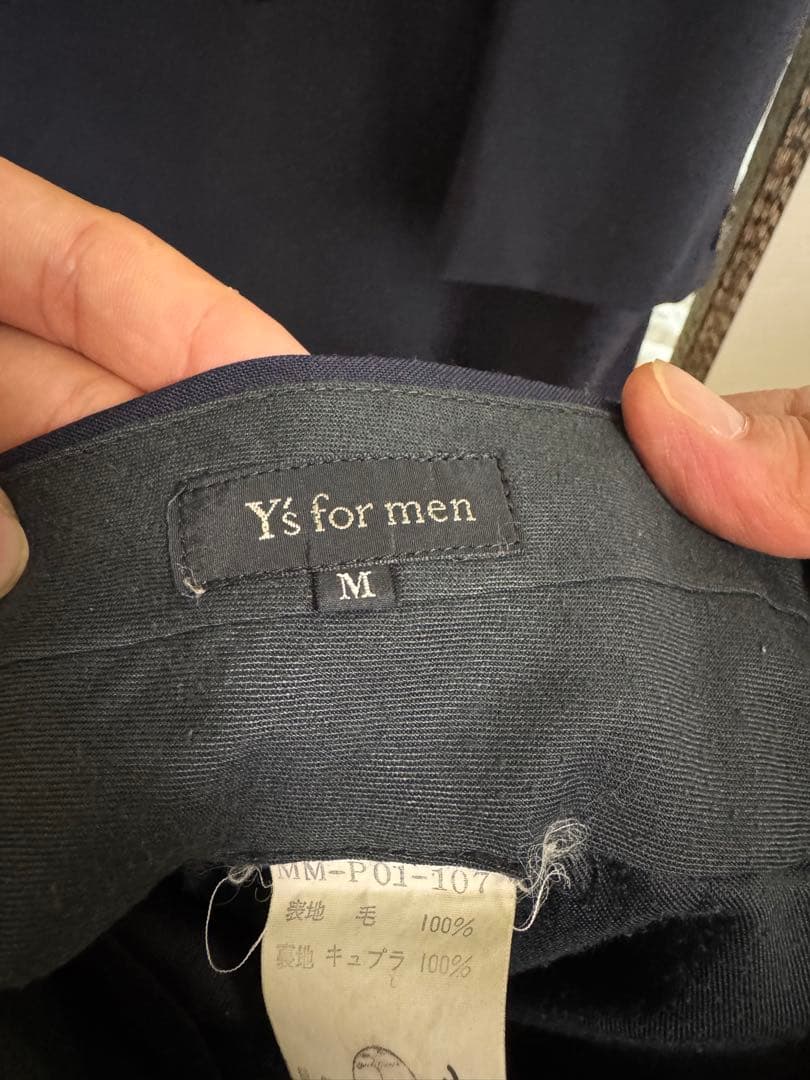 【美品・背抜】Y's for men ネイビー ダブルブレストジャケット M