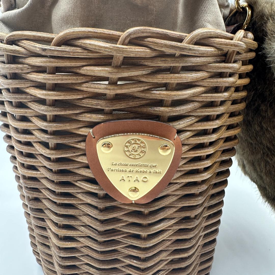 【極美品】 ATAO BREEZE ブリーゼ 2WAY ナチュラル カゴバッグ