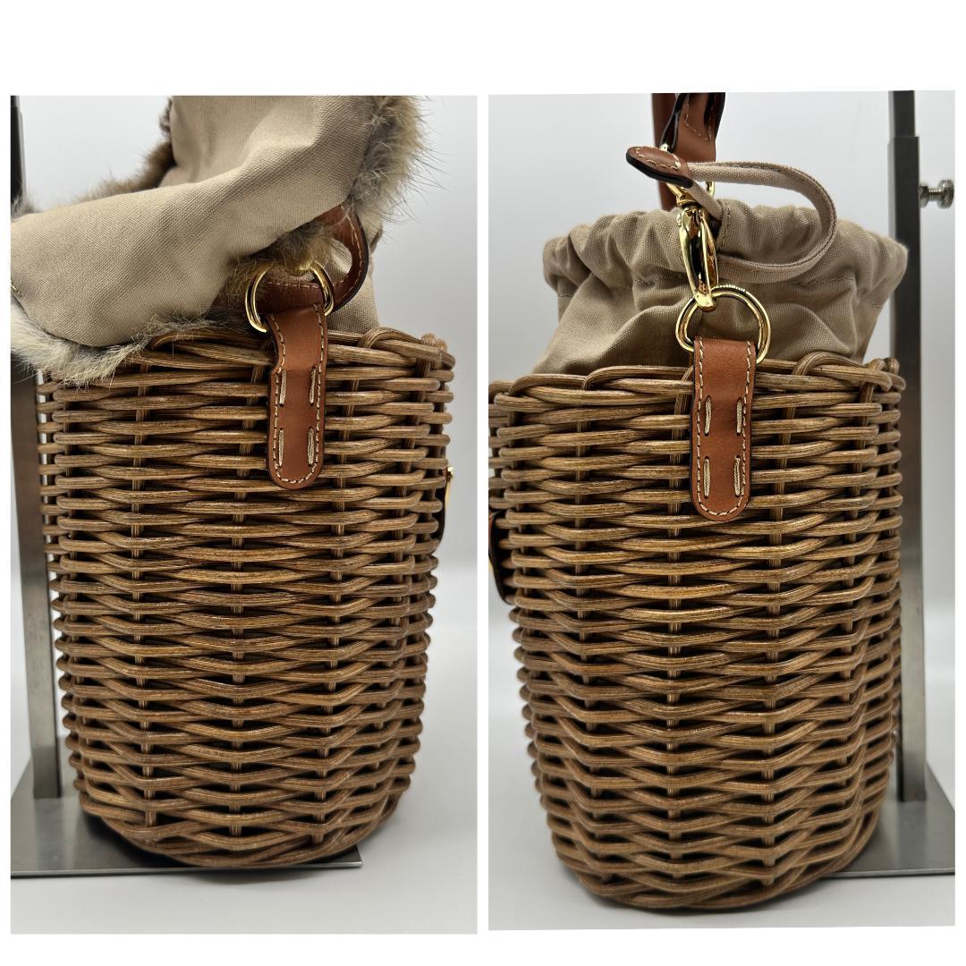 【極美品】 ATAO BREEZE ブリーゼ 2WAY ナチュラル カゴバッグ