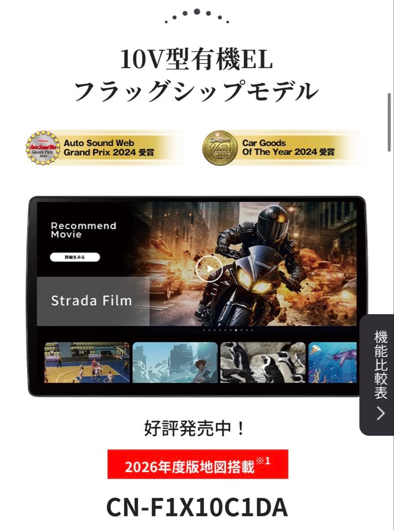パナソニック　カーナビ　CN-F1X10C1DA