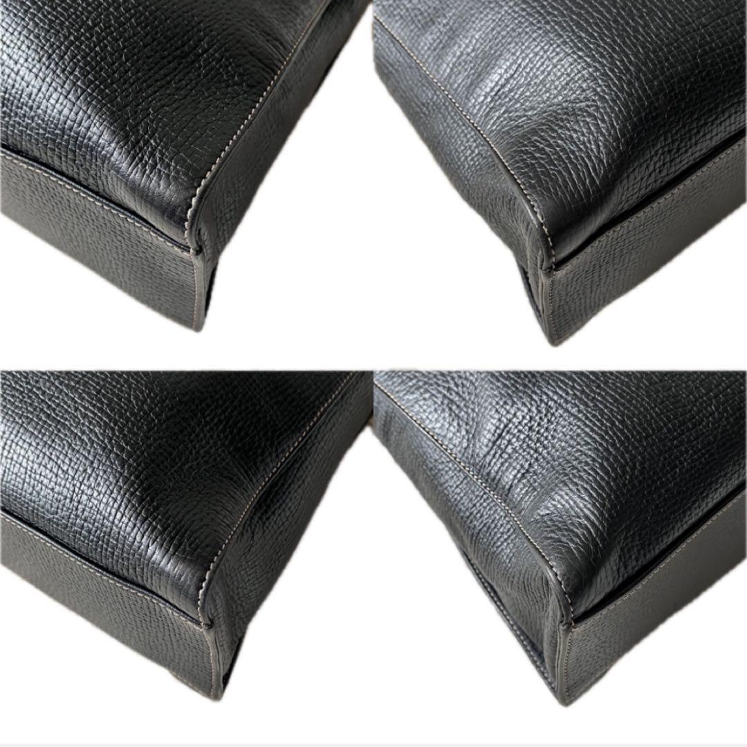 【極美品 専用袋付】ロエベ ビジネス トート バッグ レザー A4 シボ革 高級