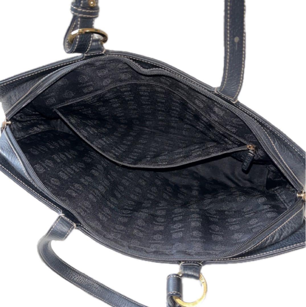 【極美品 専用袋付】ロエベ ビジネス トート バッグ レザー A4 シボ革 高級