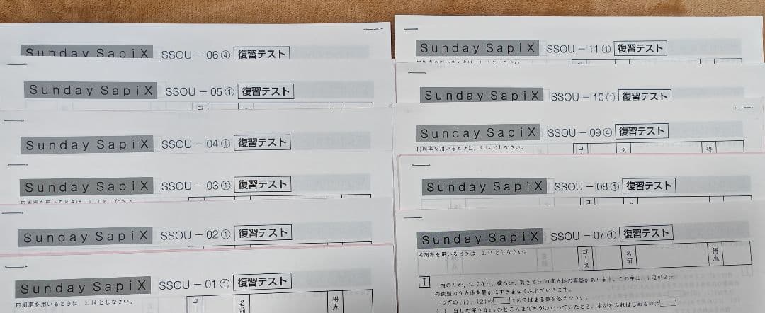 SAPIX　小6　算数 サンデーサピックス SS特訓 桜蔭コース　未使用原本