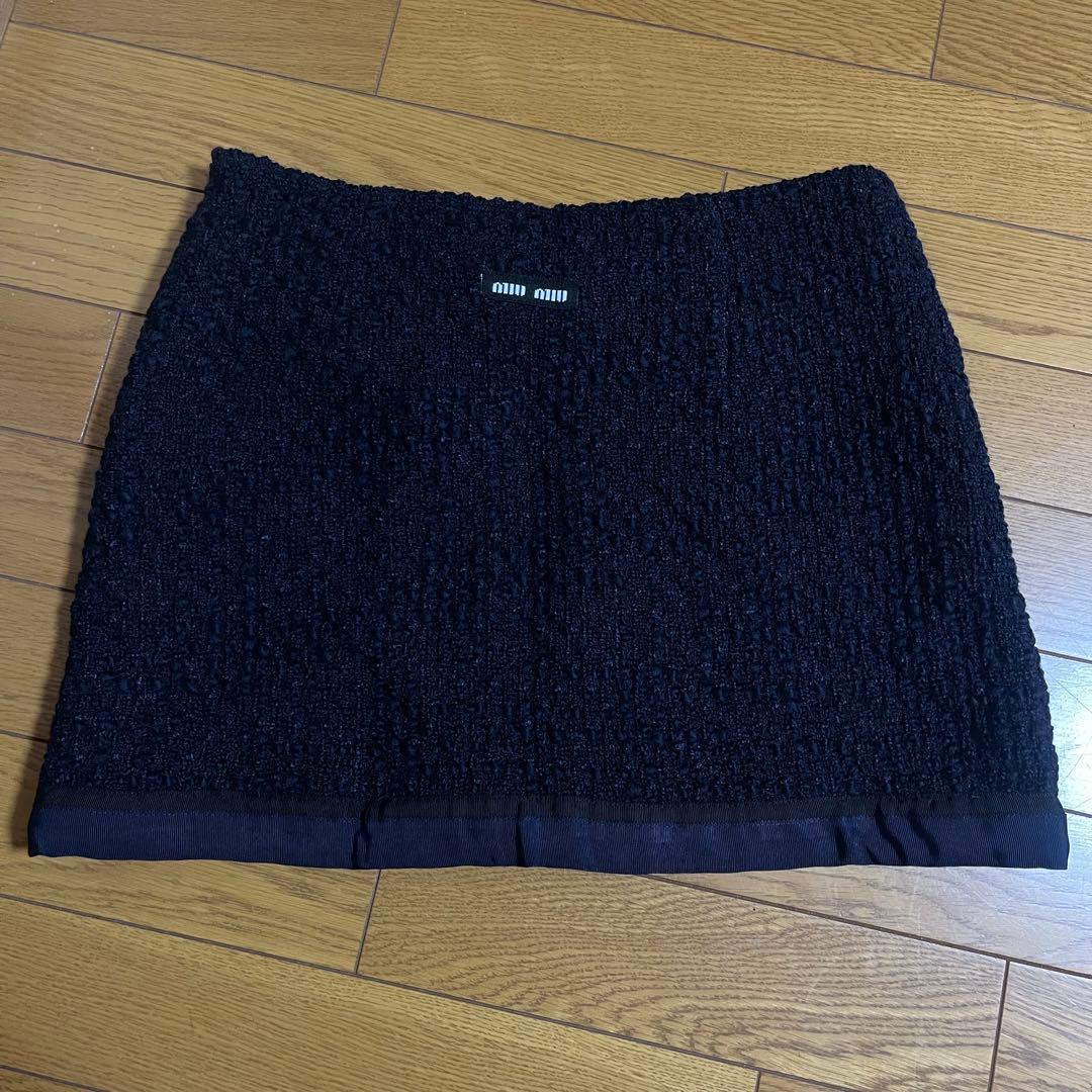 未使用 miu miu ミュウミュウ ミニ スカート ツイード サイズ38