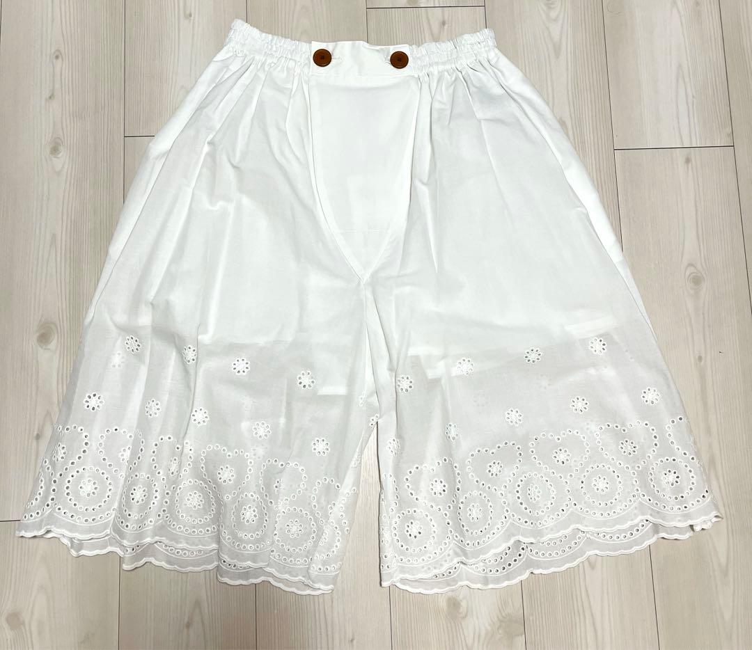 Vivienne Westwood 綿ローン スカラップレース キュロットパンツ