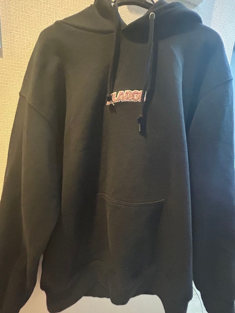 XLARGE ブラック フード付きパーカー