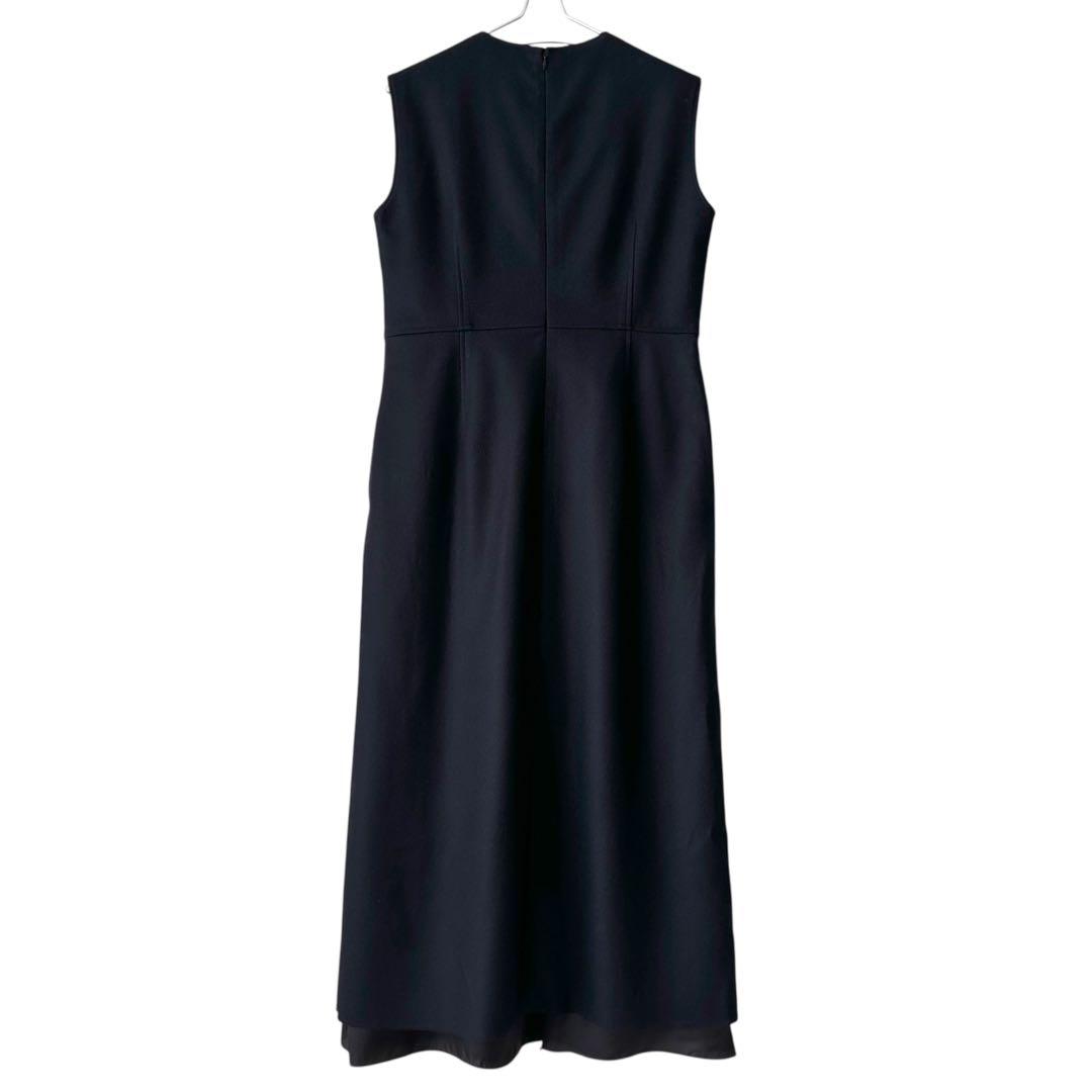 ebure / 24AW ライトメルトンワンピース ロング丈 ウール100%